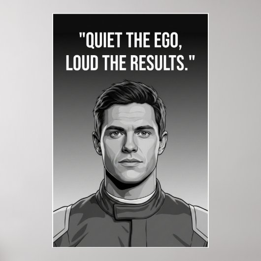 Nico Hülkenberg Racing Vector – Quiet the Ego Poster (Vorne)