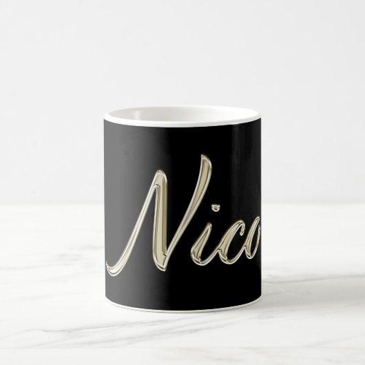 Nico Name whitegold Tasse Teetasse Kaffeetasse (Mittel)