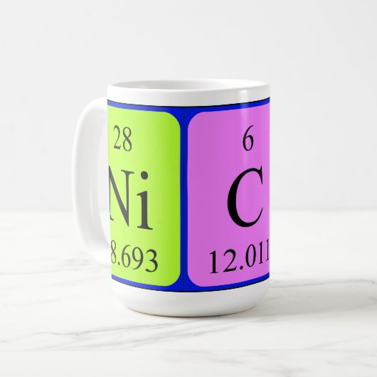 Nico Periodenname Tasse (Vorderseite Links)