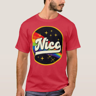 Nico Regenbogen im Weltraum im Vintage-Stil T-Shirt