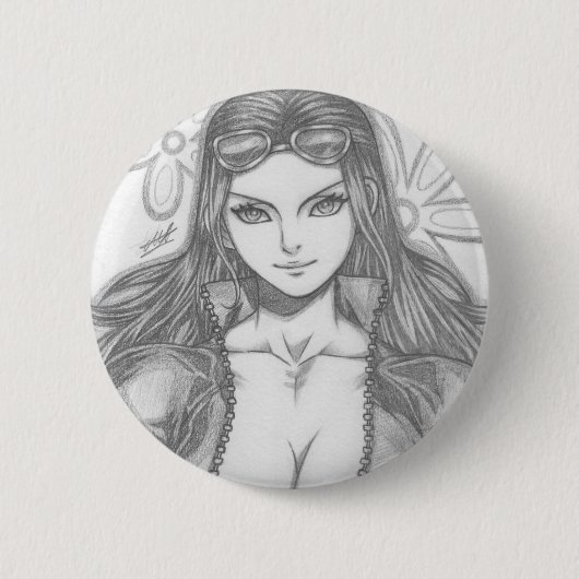 Nico Robin ~ Teufelskind Button (Vorderseite)