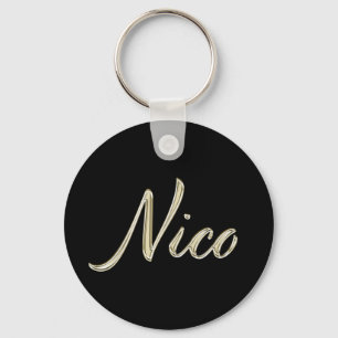 Nico whitegold Button Schlüsselanhänger