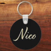 Nico whitegold Button Schlüsselanhänger (Vorderseite)