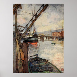 Nico Wilhelm Jungmann ~ Trondhjem Norwegen Port Poster