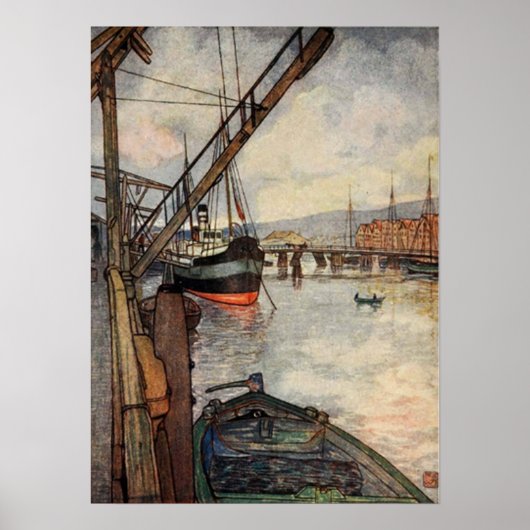 Nico Wilhelm Jungmann ~ Trondhjem Norwegen Port Poster (Vorne)