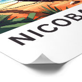 Nicobar Island India Travel Print Poster (Ecke)