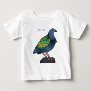 Nicobar Taube Cartoon Illustration Baby T-shirt