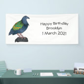 Nicobar Taube Cartoon Illustration Banner (Messe)