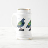 Nicobar Taube Cartoon Illustration Bierglas (Vorderseite Links)