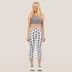 Nicobar Taube Cartoon Illustration Capri Leggings