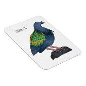 Nicobar Taube Cartoon Illustration Magnet (Rechte Seite)