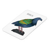 Nicobar Taube Cartoon Illustration Magnet (Linke Seite)