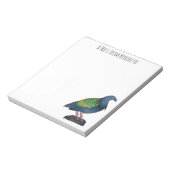 Nicobar Taube Cartoon Illustration Notizblock (Rotiert)