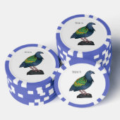 Nicobar Taube Cartoon Illustration Pokerchips (Stapel)
