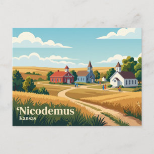 Nicodemus National Historic Site Kansas Postkarte