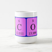 Nicola Namen-Tasse periodischer Tabelle Kaffeetasse (Mittel)