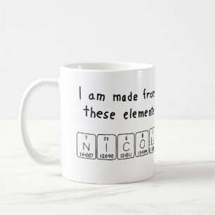 Nicola Namen-Tasse periodischer Tabelle Kaffeetasse