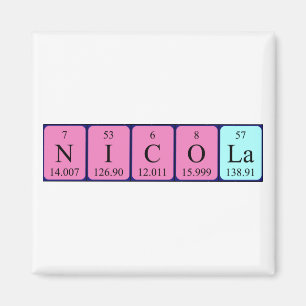 Nicola Periodensystem-Namenmagnet Magnet