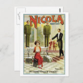 Nicola Prinz magisches ~ der Vintagen Magier-Tat Postkarte (Vorne/Hinten)