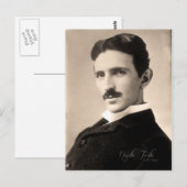 Nicola Tesla Foto Postkarte (Vorne/Hinten)