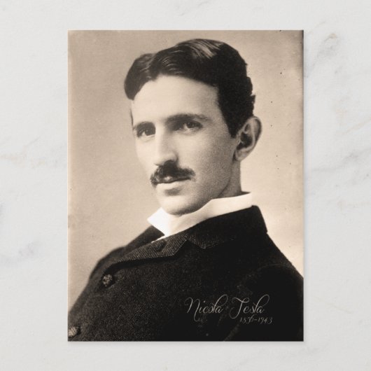 Nicola Tesla Foto Postkarte (Vorderseite)