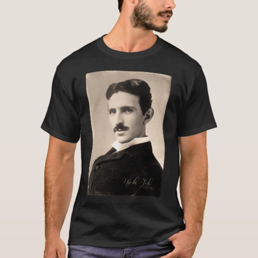 Nicola Tesla Foto T-Shirt (Vorderseite)