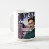 Nicola Tesla Kaffee-Tasse Kaffeetasse (Vorderseite Links)