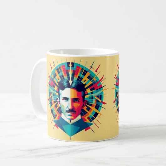 Nicola Tesla Kaffeetasse (Vorderseite Links)
