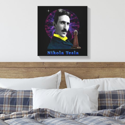 Nicola Tesla Leinwanddruck (Insitu (Schlafzimmer))