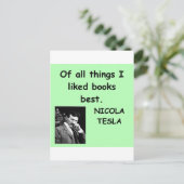 Nicola Tesla Postkarte (Stehend Vorderseite)