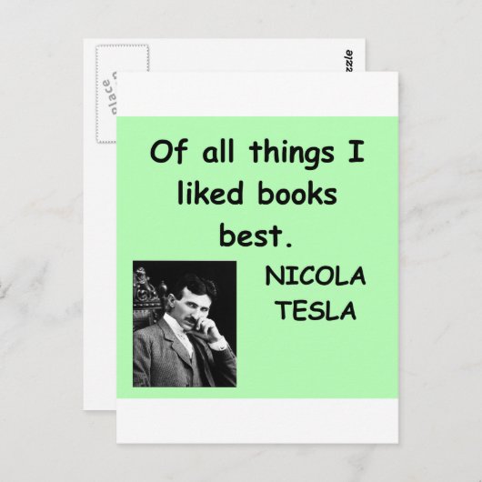 Nicola Tesla Postkarte (Vorne/Hinten)