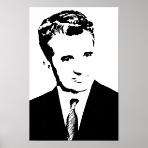 nicolae ceausescu romanischer kommunistischer Dikt Poster