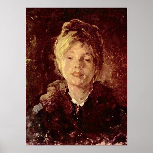 Nicolae Grigorescu - Portrait eines Mädchens Poster (Vorne)