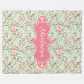 Nicolaina Rosa Altrosa und Mint Fleecedecke (Vorderseite (Horizontal))