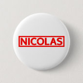 Nicolas Briefmarke Button (Vorderseite)
