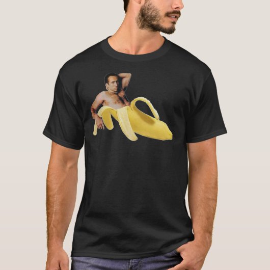 Nicolas Cage in einer Banane - Original Gelb T-Shirt (Vorderseite)