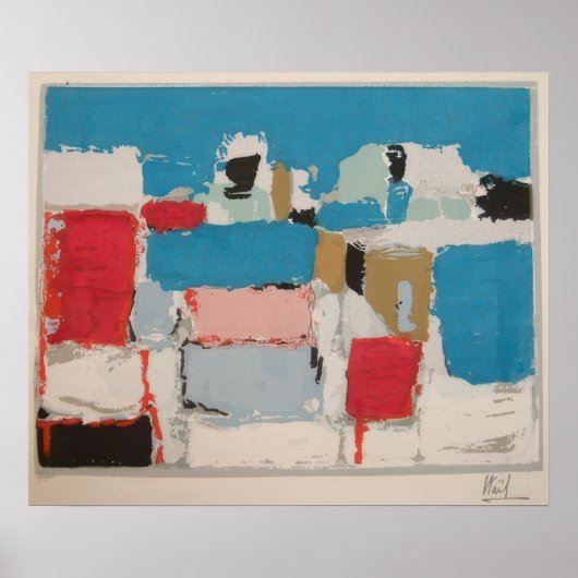 nicolas de staël - Méditerranée 01 - marina Von Ni Poster (Vorne)