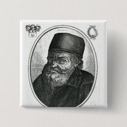 Nicolas Flamel graviert von Balthazar Moncornet Button (Vorderseite)