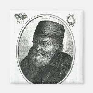 Nicolas Flamel graviert von Balthazar Moncornet Magnet