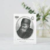 Nicolas Flamel graviert von Balthazar Moncornet Postkarte (Stehend Vorderseite)