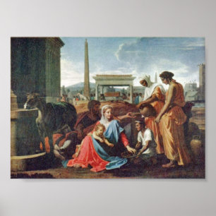 Nicolas Poussin - Erholung über den Flug nach Ägyp Poster