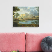 Nicolas Poussin - Landschaft mit einer Ruhe Leinwanddruck (Insitu (Wohnzimmer))