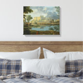 Nicolas Poussin - Landschaft mit einer Ruhe Leinwanddruck (Insitu (Schlafzimmer))