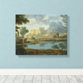 Nicolas Poussin - Landschaft mit einer Ruhe Leinwanddruck (Insitu (Holzboden))