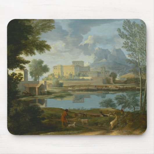 Nicolas Poussin - Landschaft mit einer Ruhe Mousepad (Vorne)