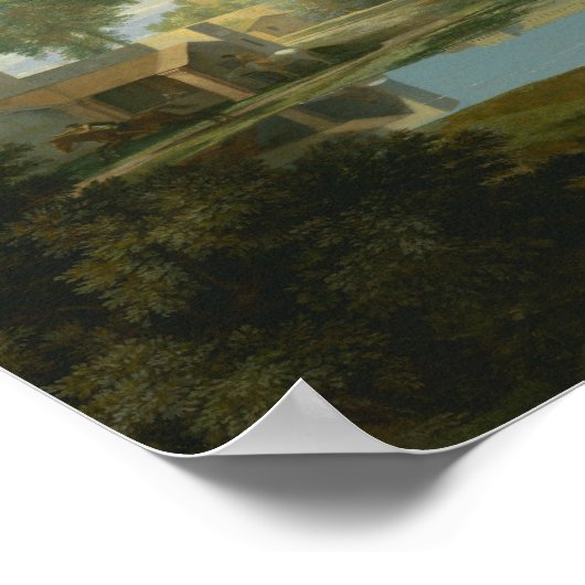 Nicolas Poussin - Landschaft mit einer Ruhe Poster (Ecke)