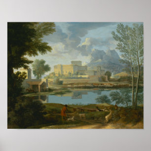 Nicolas Poussin - Landschaft mit einer Ruhe Poster
