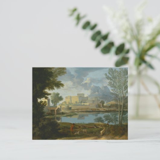 Nicolas Poussin - Landschaft mit einer Ruhe Postkarte (Stehend Vorderseite)