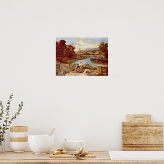 Nicolas Poussin - Landschaft mit St Matthew Poster (Küche)