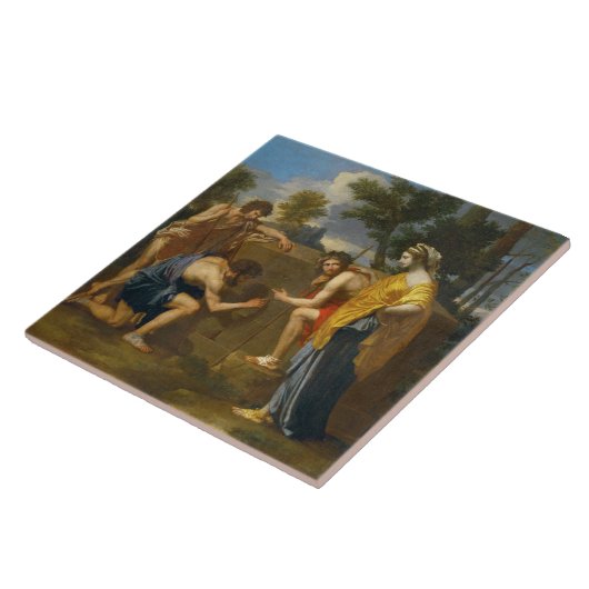 Nicolas Poussin - und im Arcadiaego Fliese (Seite)